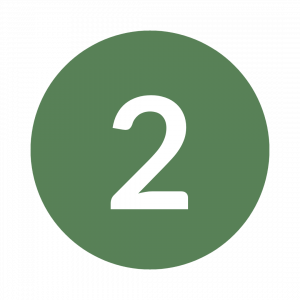 chiffre 2 dans un cercle, ecrit en blanc sur fond vert