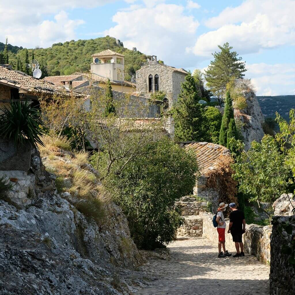 Que faire en Ardèche - village d'Ardèche avec façades en pierre et végétation